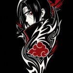 Itachi Black Oversized Anime T-Shirt – Back Design