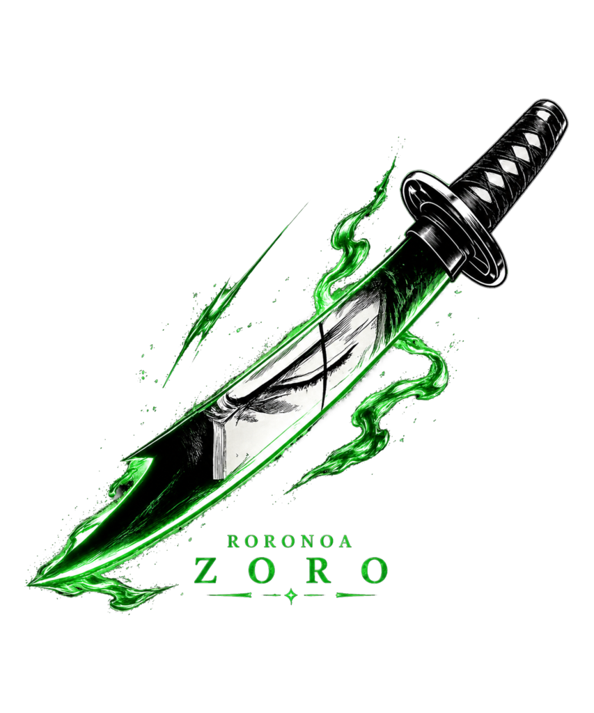 Zoro Oversized Anime T-Shirt in Gray – Back Design