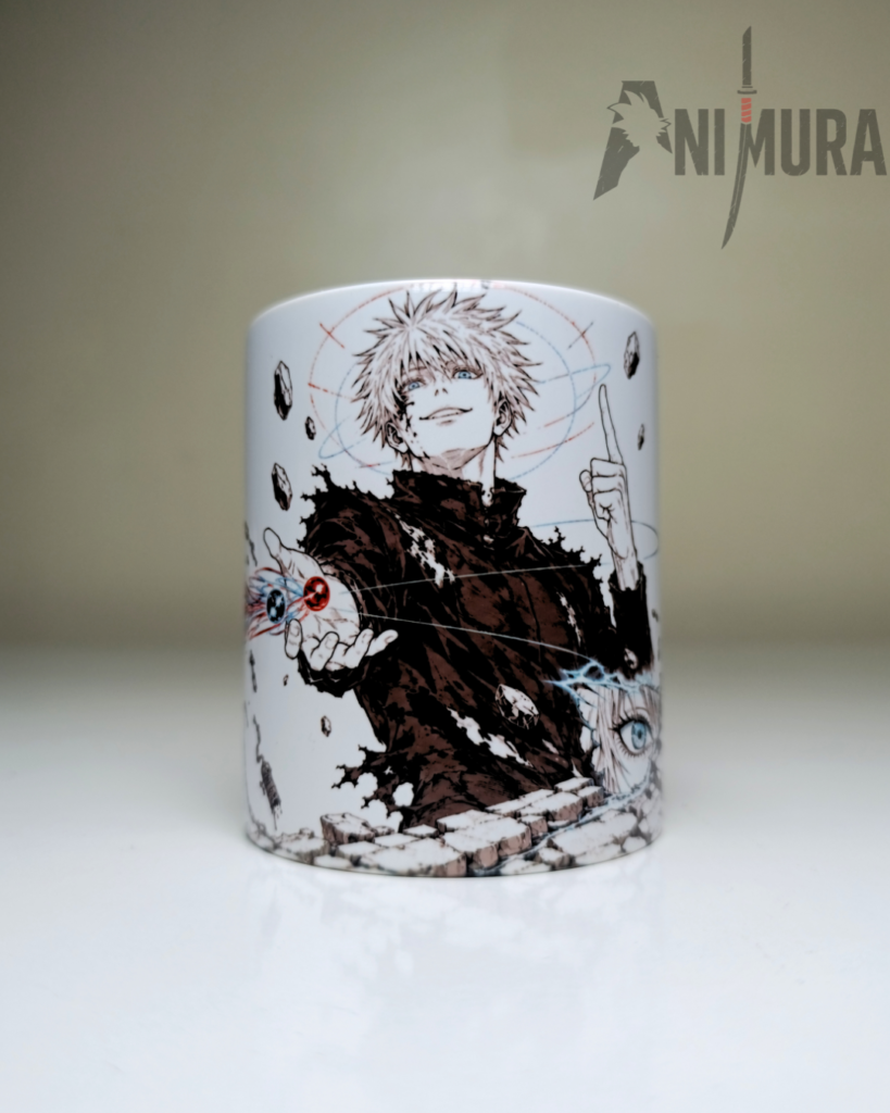 Gojo vs Toji Jujutsu Kaisen ceramic mug front view
