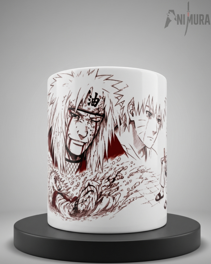 Jiraiya and Naruto ceramic mug