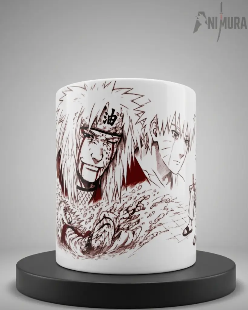 Jiraiya and Naruto ceramic mug
