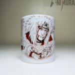Jiraiya and Naruto ceramic mug front view