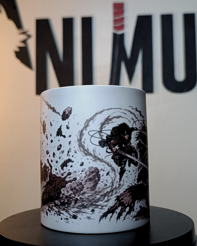 Levi attacking Beast Titan Attack on Titan Magic Mug by ANIMURA