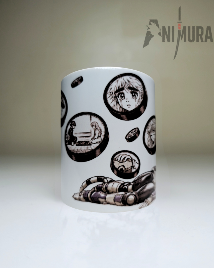 Meruem and Komugi Hunter x Hunter ceramic mug front view