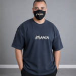 Front view of ANIMURA Baki Mania Gray Oversized Anime T-Shirt featuring Baki MANIA artwork